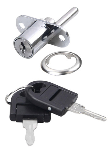 Cerradura Resistente Para Armarios Y Cajones De 16mm Plata