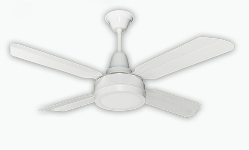 Ventilador De Techo Basel Ecoled L18 Blanco Metálico