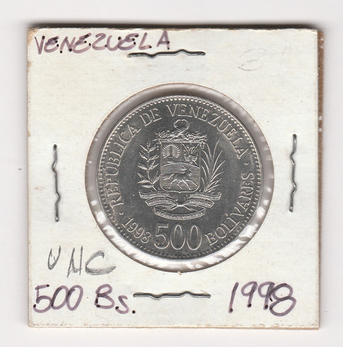 Moneda Venezuela 500 Bolívares 1998 Unc