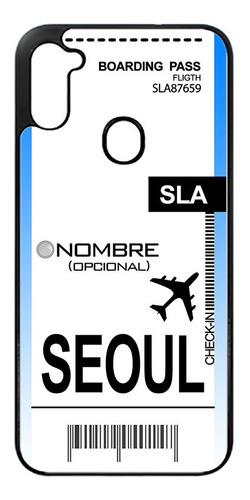 Funda A11 A31 A21 A21s Boleto Avion Seoul  Personalizada