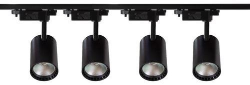 Lampara Riel Led 10w 1 Metro 4 Pzas Luz Blanca O Calida Color Negro Luz Blanca