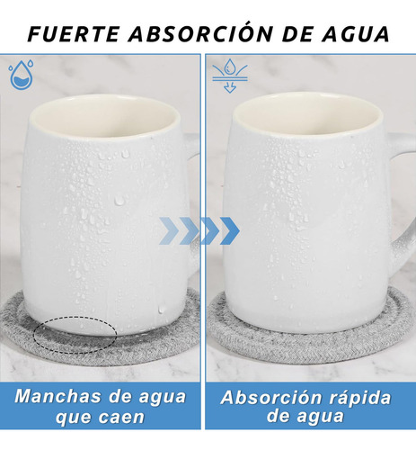 10pcs Portavasos De Bebida De Cuerda De Algodón Trenzada De