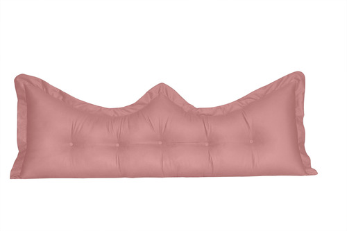 Almofada Encosto Coroa Queen 160 Cm Rosa Lisa