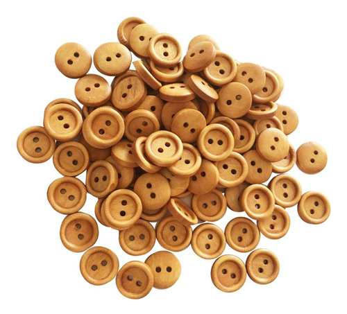 100 Piezas De Botones De Mixtos Color 13 Mm 15 Mm 2 Agujeros