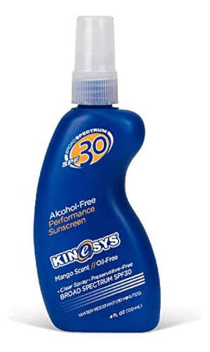 Kinesys Spf30 Performance Sunscreen Spray, Mango Scent, 4oz