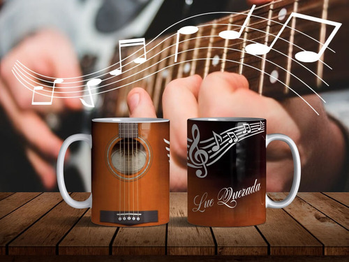 Kit Imprimible Plantillas Tazas Guitarras Sublimación M1