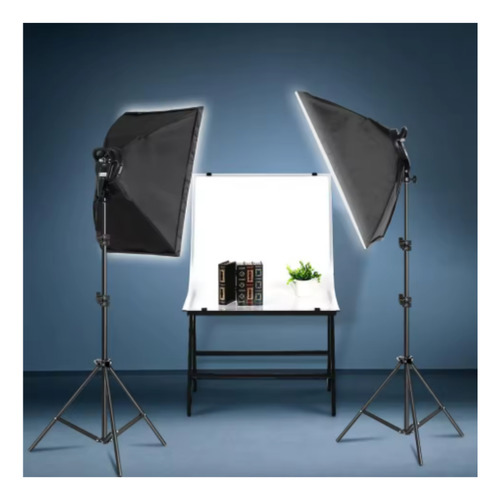 Kit 2 Softbox + Lampadas Led Estúdio Luz Continua Tripe 2m