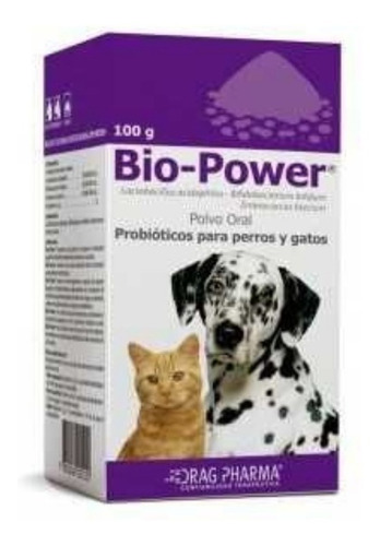 Bio Power Probiótico 100g Para Perro Y Gatos 