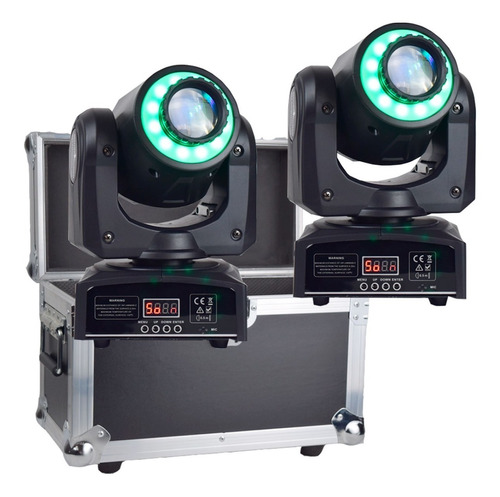 Set 2 Cabeza Movil Spot Led 60w Disco Dmx Con Case Robotica