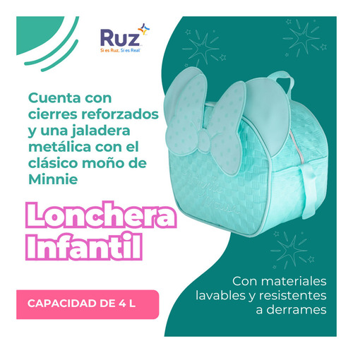 Lonchera Infantil Disney Minnie 4 L Aqua