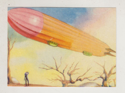 1958 Tarjeta Dirigible Graf Zeppelin Alemania Figurita Raro