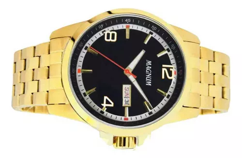 RELÓGIO MASCULINO DOURADO MAGNUM MA31355H