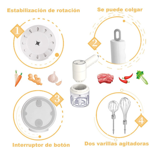 Liquidificador Manual 2 Em 1, Batedeira Elétrica Com