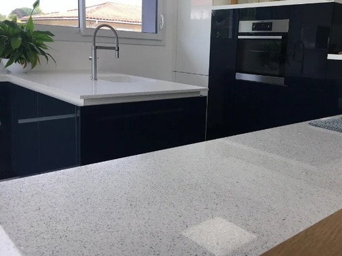 Guidoni Quartz Blanco Estellar | Mesadas Cocinas Baños