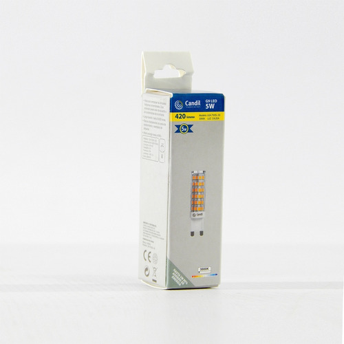 Imagen 3 de 10 de Lámpara Led G9 8w 220v Candil Luz Fria 6500k