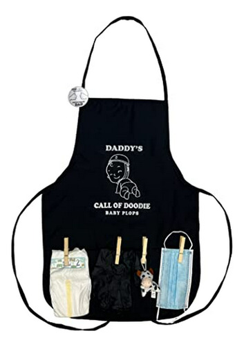 Daddys Diaper Duty Black Apron Great Gift For New Dad To Be