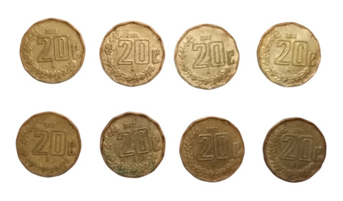 8pz Monedas De 20 Centavos