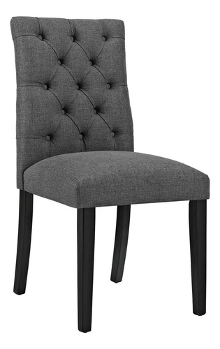 Sillas De Comedor Tapizadas Modernas Gris Capitoné 2 Unidade