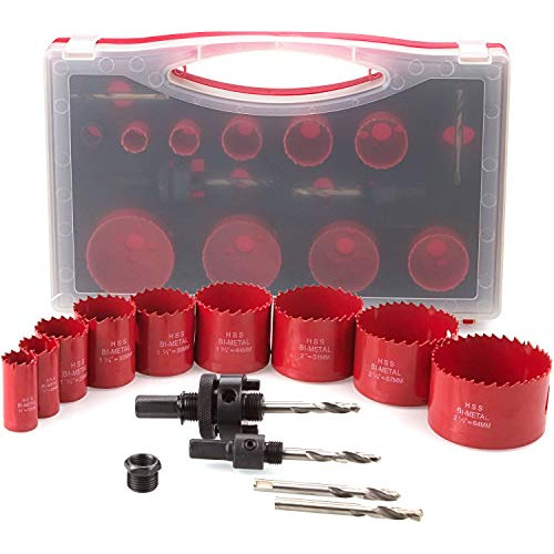 14 Piece Hole Saw Set  Hole Saw Kit With 9 Pack 3 4 To ...