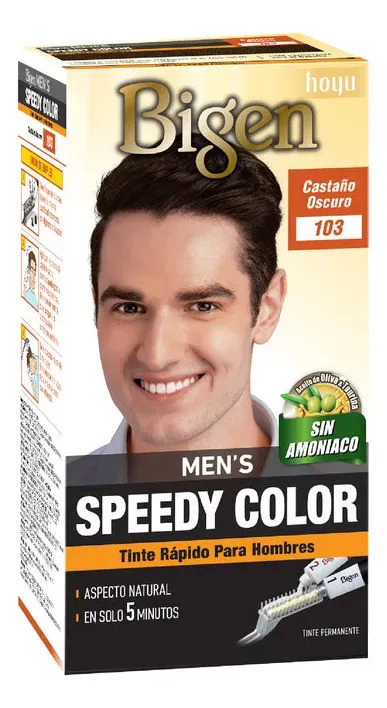 Tinte Bigen men Speedy color 103 castaño oscuro sin amoníaco para cabello
