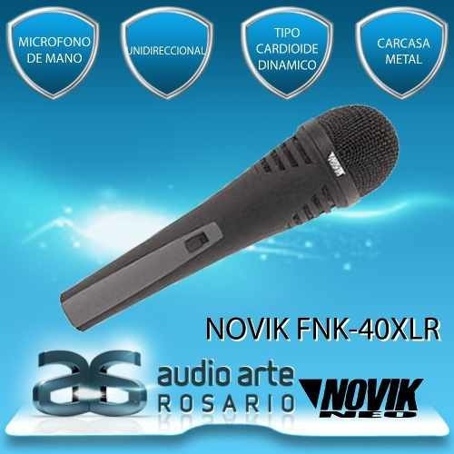 Imagem 2 de 2 de Microfone Novik FNK 40XLR dinâmico cardióide