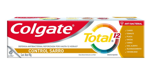 Pasta Dental Colgate Total 12 Anti Sarro Tubo Reciclable 90g