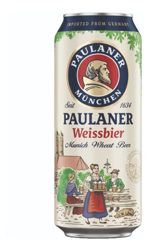 Paulaner Weissbier Cerveza Lata 500 Ml Alemania 