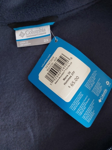 Chaqueta Columbia Polar Azul 2xl 4xl Nueva Original Etiqueta