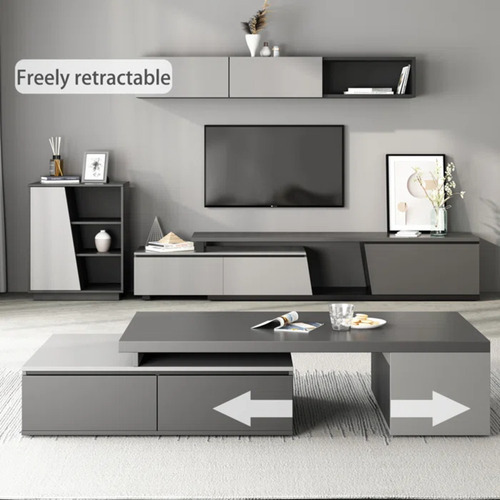 Mesa De Centro Moderna Extensible Beberly Negro Tu Mesita