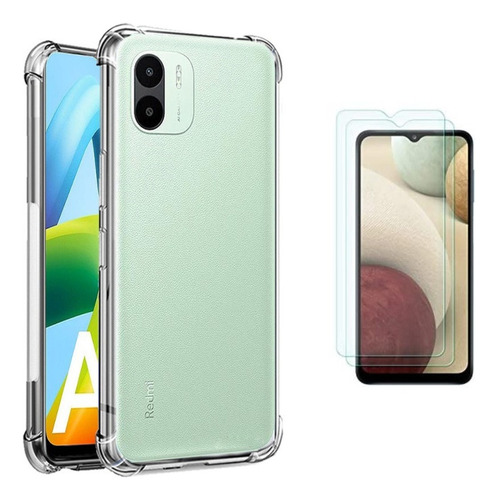 2 Micas + 1 Funda Para Xiaomi A2 2023 Acrigel Airbag 