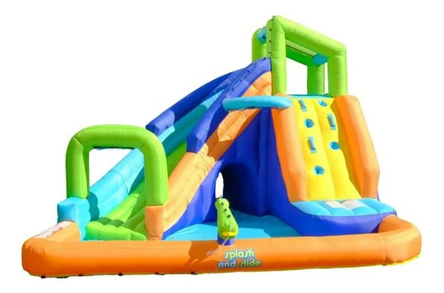 Inflable Tunel Splash Sportpower Color Azul Verde Naranja