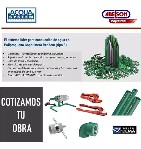 Acqua System Cano Termofusion 50 Mm Pn12 Agua Fria Abelson Nordelta