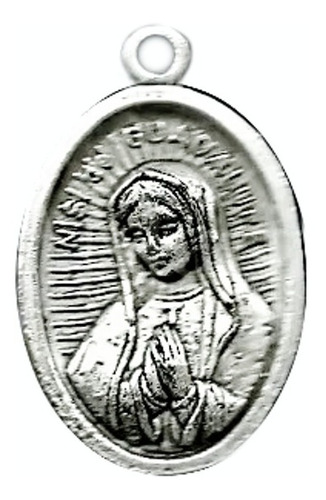 Medalla Virgen De Guadalupe Y San Ignacio  Metalica 12pz 