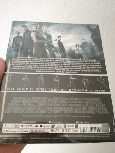 Insurgente Blu-ray Original Película Blu-ray + Dvd