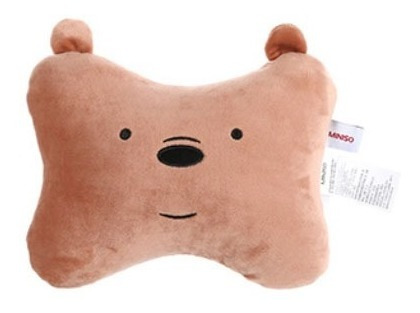 Almofada Para Encosto Ursos Sem Curso Miniso - Pardo