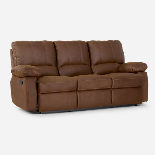 Set Sofá Reclinable 3 Cuerpos + 2 Bergere Archie Tela Café