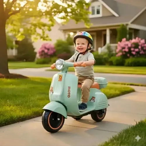 Mini Moto Motoneta Elétrica Infantil Classic 6v Beezee Verde