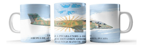 Taza De Cerámica Avion Pucara Exclusiva Full Color Art Ap 78