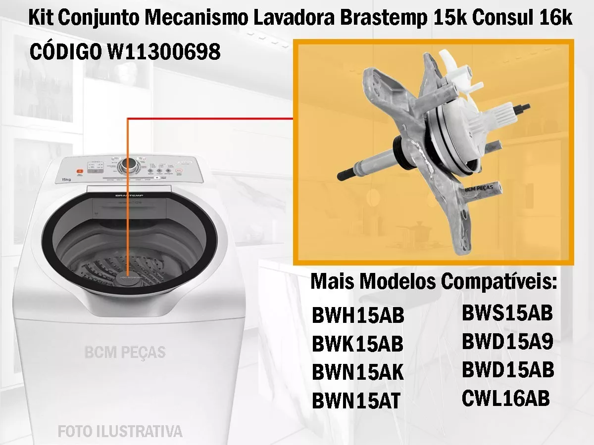 Terceira imagem para pesquisa de kit mecanismo brastemp 15 kg