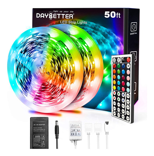 Daybetter 5050 Rgb - Luces De Tira Led De 50 Pies Con Contro