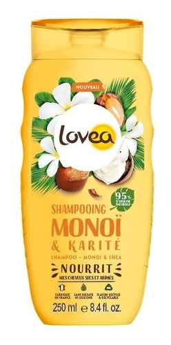 Shampoo Monoi Y  Karite Lovea 250 Ml Cabello Seco Y Dañado