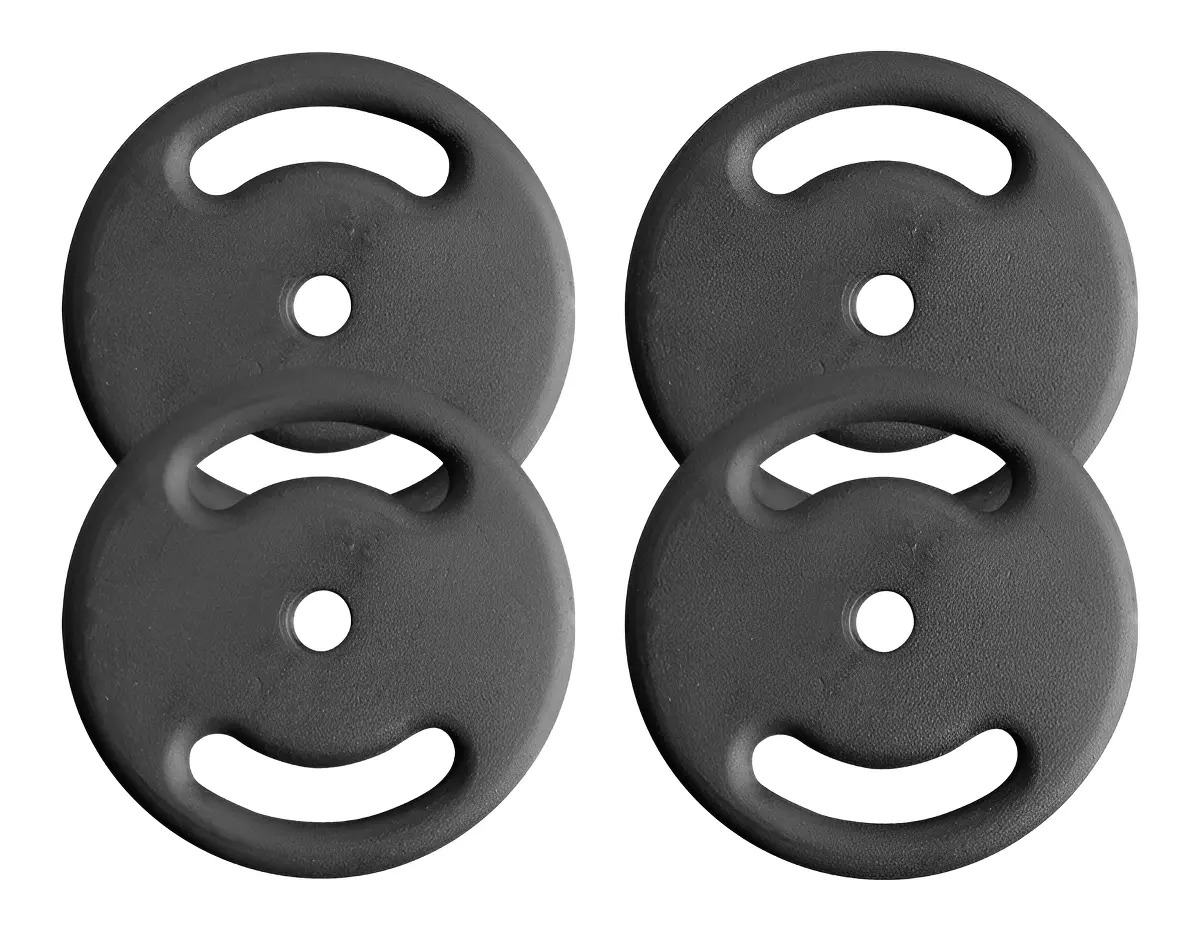Kit 4 Anilhas 10 Kg Pintada Peso Musculação Academia FundFlash