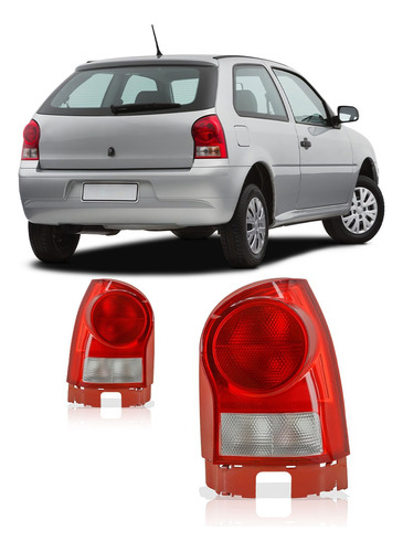 Sinaleira Traseira Gol G4 2006 A 2014 Bicolor Cristal