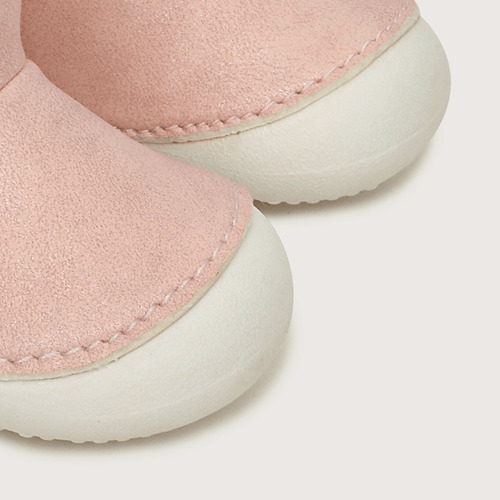 Bootie Niña Bebe Velcro Pompon Rosado (17 A 19)