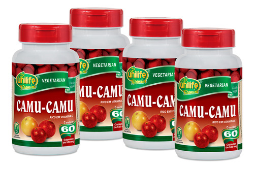 Camu-camu 4 Frascos | Vitamina C | Antienvelhecimento