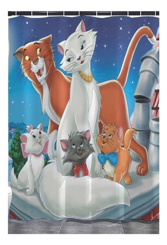 Cortina De Chuveiro Com Estampa De Aristogatos