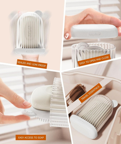 ;= Jabonera De Viaje O Gym Con Tapa Drenable Portable Anti