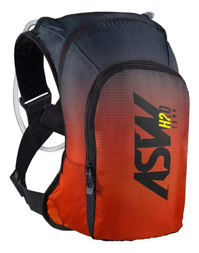 Mochila Bolsa De Hidratação Asw Tank 3 Litros Motocross Bike Cor Cinza/laranja