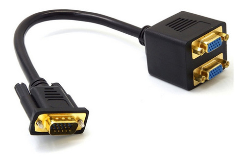 Adaptador De Monitor Dvi-i 24+ 5 Pines Macho A 2 Dual Vga He