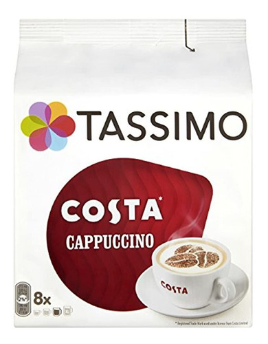 Tassimo Costa Cappuccino 16 Discos, 8 Porciones